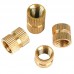 Suleve M4BN1 170Pcs M4 Brass Cylinder Knurled Nut Threaded Round Insert Embedded Nuts Assortment Set