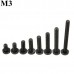 Suleve M3NP1 50Pcs M3 Nylon Screw Bolt Black Round Phillips Screw Nut Nylon PCB Standoff Assortment 5  25mm