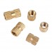 Suleve M5BN1 150Pcs M5 Brass Cylinder Knurled Threaded Round Insert Nuts Embedded Nut Assortment Kit