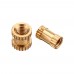 Suleve MXBN1 200Pcs M2 M2 5 M3 Knurled Brass Threaded Insert Nut Female Thread Embedment Nuts Assortment