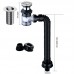 Household Deodorant Washbasin Water Pipe  Style  E Black Flap Without Basket and Overflow