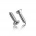 Suleve M3SP4 100Pcs M3 304 Stainless Steel Cross Flat Head Self Tapping Screw Wood Screws Speaker Screws Optional Length