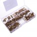 Suleve M6BN1 140Pcs M6 Knurled Brass Round Female Thread Knurled Nuts Round Insert Embedment Nut Assortment Set